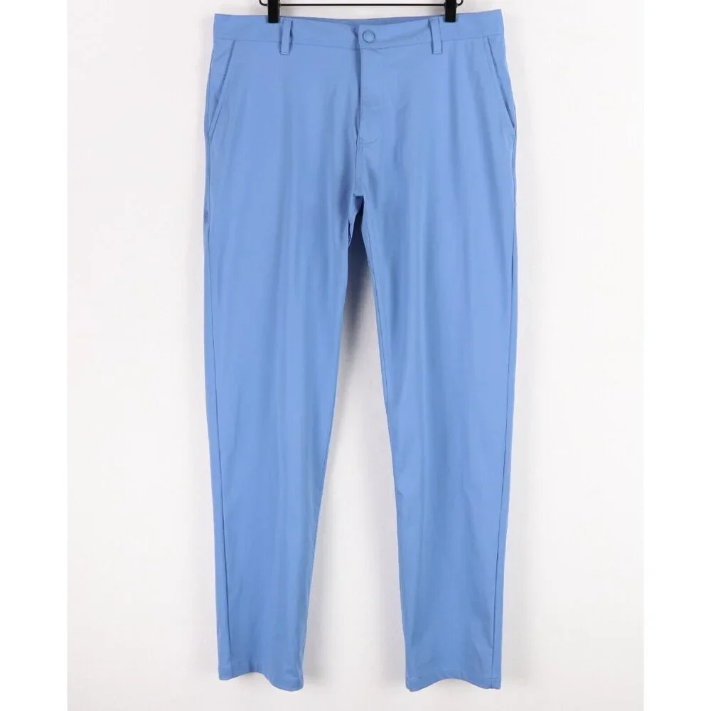 Rhone Commuter Pants Mens 35 X 33 Blue Stretch Performance Polyester 100161 - Picture 2 of 10